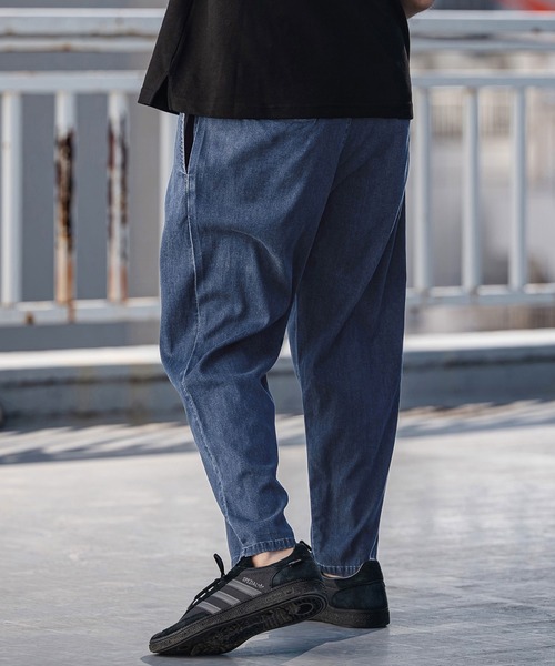 CAMBIO(カンビオ)の「mp14529-Chambray Wide Balloon Silhouette Pants ワイドパンツ(S63426cmb)(その他パンツ・メンズ・ブラック/ネイビー・S/M/L)」の5枚目の写真