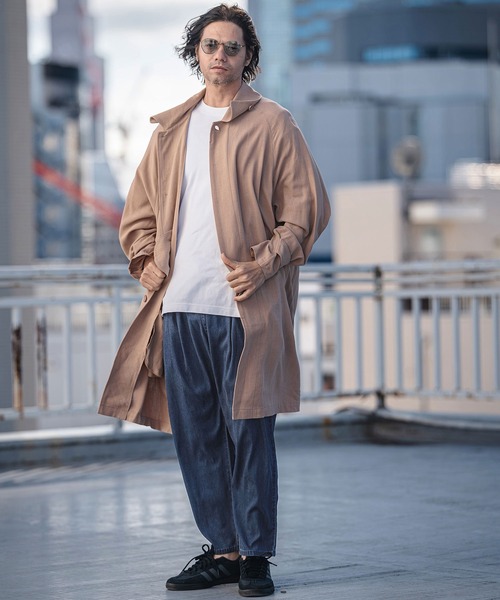 CAMBIO(カンビオ)の「mp14529-Chambray Wide Balloon Silhouette Pants ワイドパンツ(S63426cmb)(その他パンツ・メンズ・ブラック/ネイビー・S/M/L)」の9枚目の写真