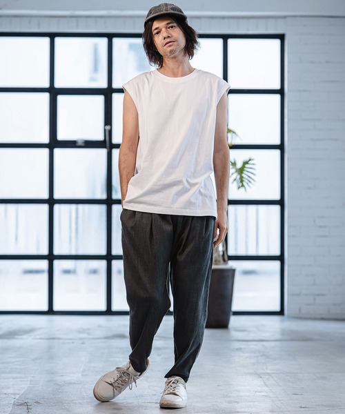 CAMBIO(カンビオ)の「mp14529-Chambray Wide Balloon Silhouette Pants ワイドパンツ(S63426cmb)(その他パンツ・メンズ・ブラック/ネイビー・S/M/L)」の13枚目の写真