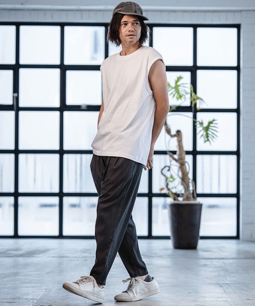 CAMBIO(カンビオ)の「mp14529-Chambray Wide Balloon Silhouette Pants ワイドパンツ(S63426cmb)(その他パンツ・メンズ・ブラック/ネイビー・S/M/L)」の14枚目の写真
