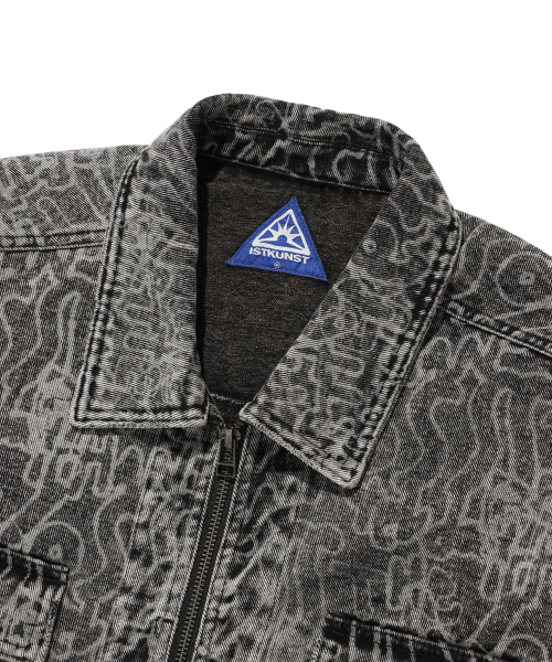 ISTKUNST（イストクンスト）の「WASHING DENIM ZIP UP JACKET_BLACK(IK2DFMD111A)（デニムジャケット・レディース・ブラック・M/L）」の3枚目の写真