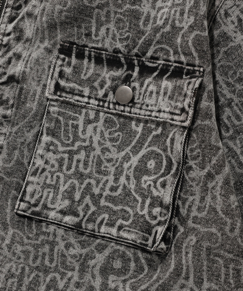 ISTKUNST（イストクンスト）の「WASHING DENIM ZIP UP JACKET_BLACK(IK2DFMD111A)（デニムジャケット・レディース・ブラック・M/L）」の4枚目の写真