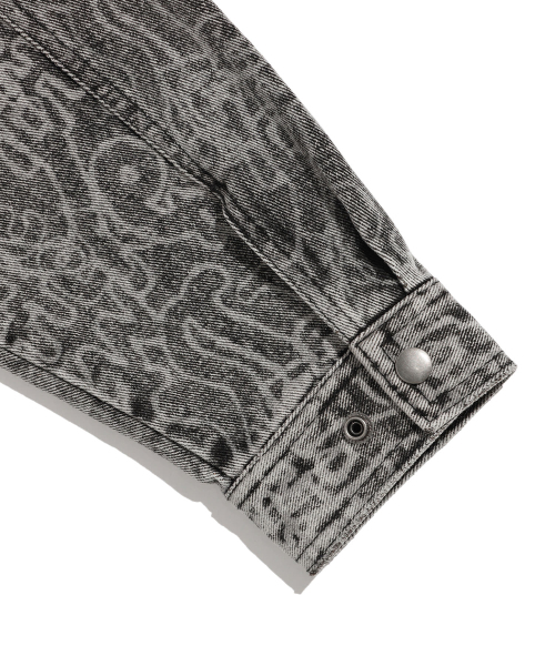 ISTKUNST（イストクンスト）の「WASHING DENIM ZIP UP JACKET_BLACK(IK2DFMD111A)（デニムジャケット・レディース・ブラック・M/L）」の5枚目の写真