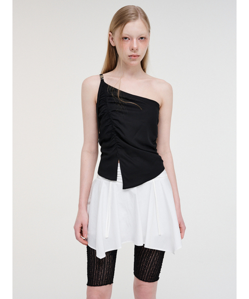 ETMON(エトモン)の「One Shoulder Buckle Blouse Black(スカート・レディース・その他・S/M)」の1枚目の写真