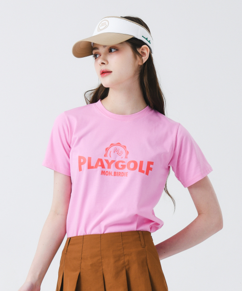 MONBIRDIE GOLF(モンバーディーゴルフ)の「モンバディゴルフ ウォッシング 半袖Tシャツ PINK(Tシャツ/カットソー・レディース・ピンク・FREE)」の1枚目の写真