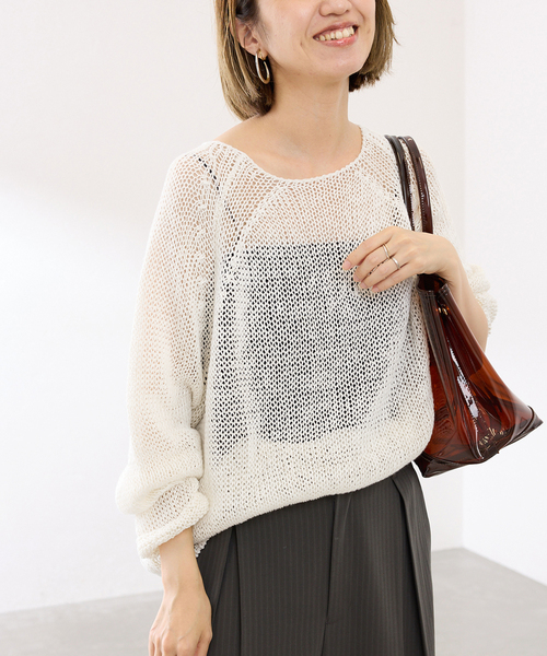 FRAMeWORK(フレームワーク)の「≪新色 / 追加≫LINEN CORD ニット(ニット/セーター・レディース・ホワイト/ブラウン/バーガンディー/イエロー・FREE)」の18枚目の写真