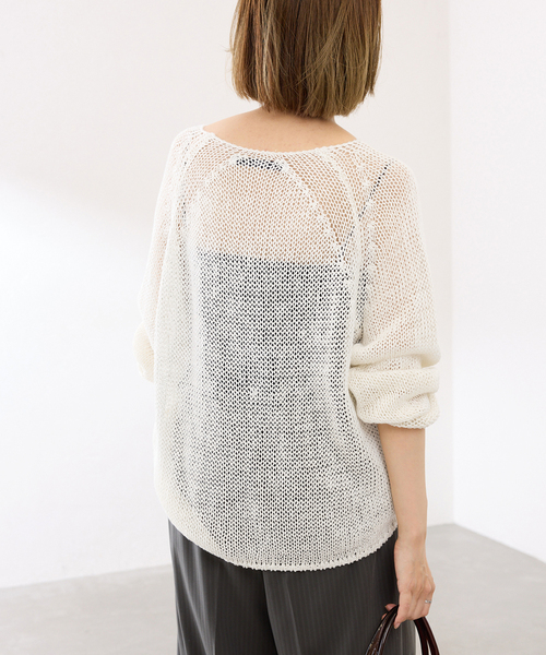 FRAMeWORK(フレームワーク)の「≪新色 / 追加≫LINEN CORD ニット(ニット/セーター・レディース・ホワイト/ブラウン/バーガンディー/イエロー・FREE)」の21枚目の写真