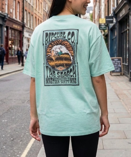 rip curl(リップカール)の「【RIPCURL(リップカール)】LAYBACK HACK/バックプリント 半袖 Tシャツ(Tシャツ/カットソー・レディース・ブラック/ブルー系その他2・SMALL)」の2枚目の写真