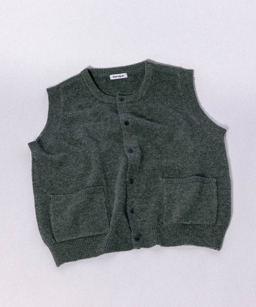 Elanque(エランク)の「short length knit vest / ショート丈ニットベスト(ニット/セーター・メンズ・チャコールグレー/ブルー系その他・MEDIUM/LARGE)」の12枚目の写真
