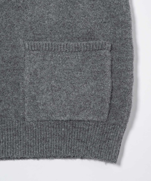 Elanque(エランク)の「short length knit vest / ショート丈ニットベスト(ニット/セーター・メンズ・チャコールグレー/ブルー系その他・MEDIUM/LARGE)」の16枚目の写真