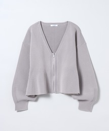 JEANASIS（ジーナシス）の「ペプラムZIP Vカーディガン/650175（カーディガン/ボレロ）」