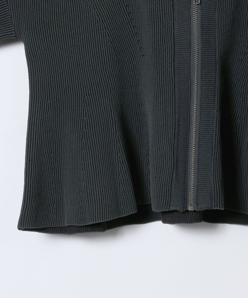JEANASIS（ジーナシス）の「ペプラムZIP Vカーディガン/650175（カーディガン/ボレロ・レディース・ピンク系その他/グレー系その他/ブラック系/ホワイト系その他・FREE）」の9枚目の写真