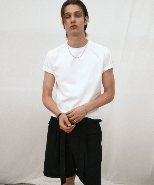 NOIRER(ノイア)の「ヘビーコットンクロップTシャツ(ホワイト)(Tシャツ/カットソー・メンズ・その他・48/50/52)」の1枚目の写真