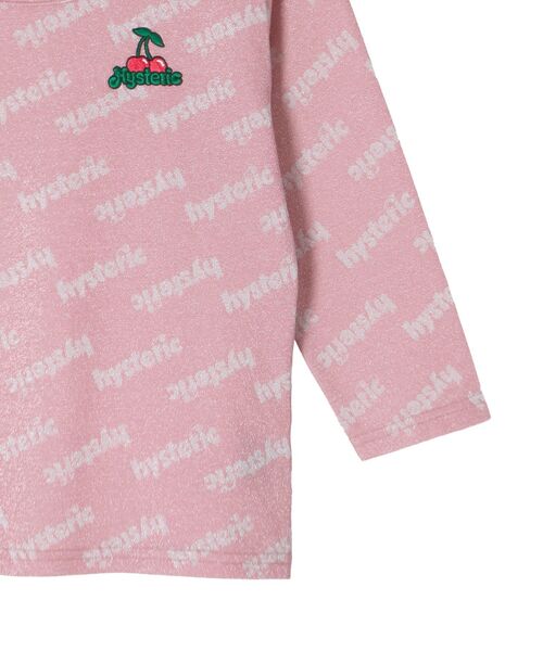 HYSTERIC GLAMOUR（ヒステリックグラマー）の「CHEERY刺繍 七分袖Tシャツ（Tシャツ/カットソー・レディース・ピンク系その他/ブラック系その他/ブルー系その他・FREE）」の5枚目の写真