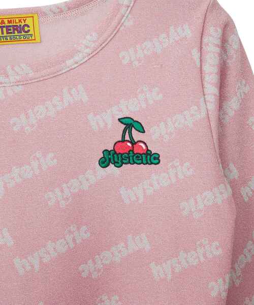 HYSTERIC GLAMOUR（ヒステリックグラマー）の「CHEERY刺繍 七分袖Tシャツ（Tシャツ/カットソー・レディース・ピンク系その他/ブラック系その他/ブルー系その他・FREE）」の7枚目の写真