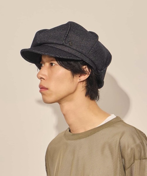 arth(アース)の「arth Loose Denim Tuck Cas / アース(キャスケット・メンズ・ストライプ/ネイビー・60cm/58cm)」の22枚目の写真