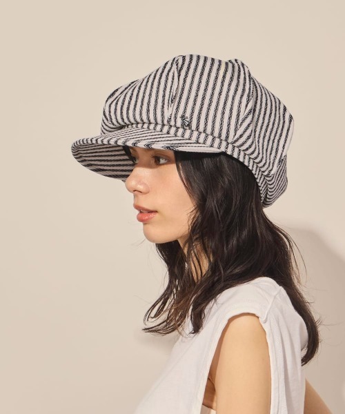 arth(アース)の「arth Loose Denim Tuck Cas / アース(キャスケット・メンズ・ストライプ/ネイビー・60cm/58cm)」の15枚目の写真