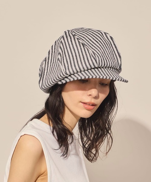arth(アース)の「arth Loose Denim Tuck Cas / アース(キャスケット・メンズ・ストライプ/ネイビー・60cm/58cm)」の16枚目の写真