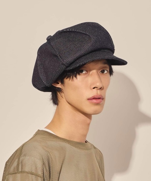 arth(アース)の「arth Loose Denim Tuck Cas / アース(キャスケット・メンズ・ストライプ/ネイビー・60cm/58cm)」の20枚目の写真