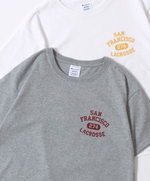 Champion/チャンピオン コットンUSA カレッジロゴプリント ワンポイント刺繍 半袖Tシャツ/レディース