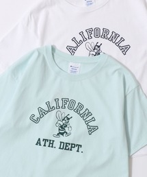 Champion/チャンピオン コットンUSA カレッジロゴプリント ワンポイント刺繍 半袖Tシャツ/レディース