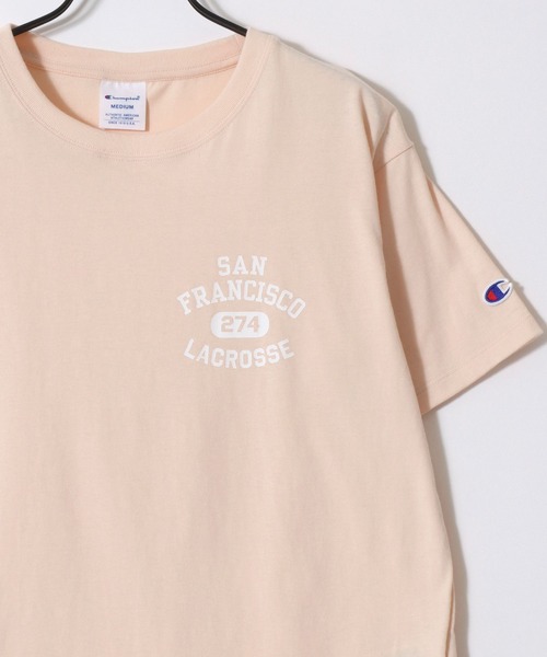 Champion(チャンピオン)の「Champion/チャンピオン コットンUSA カレッジロゴプリント ワンポイント刺繍 半袖Tシャツ/レディース(Tシャツ/カットソー・レディース・グレー/ネイビー/オートミール/ホワイト系その他/グリーン/ホワイト/ブルー系その他/オレンジ・L/M)」の16枚目の写真