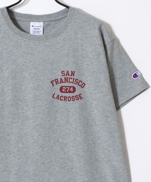 Champion(チャンピオン)の「Champion/チャンピオン コットンUSA カレッジロゴプリント ワンポイント刺繍 半袖Tシャツ/レディース(Tシャツ/カットソー・レディース・グレー/ネイビー/オートミール/ホワイト系その他/グリーン/ホワイト/ブルー系その他/オレンジ・L/M)」の11枚目の写真