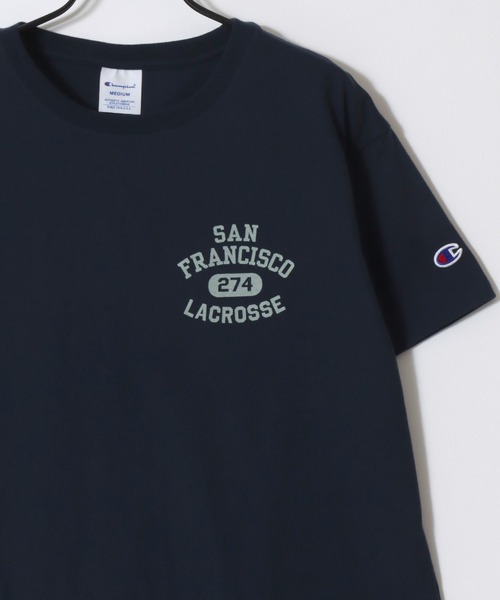 Champion(チャンピオン)の「Champion/チャンピオン コットンUSA カレッジロゴプリント ワンポイント刺繍 半袖Tシャツ/レディース(Tシャツ/カットソー・レディース・グレー/ネイビー/オートミール/ホワイト系その他/グリーン/ホワイト/ブルー系その他/オレンジ・L/M)」の15枚目の写真