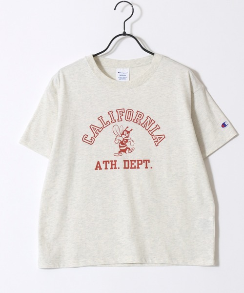 Champion(チャンピオン)の「Champion/チャンピオン コットンUSA カレッジロゴプリント ワンポイント刺繍 半袖Tシャツ/レディース(Tシャツ/カットソー・レディース・グレー/ネイビー/オートミール/ホワイト系その他/グリーン/ホワイト/ブルー系その他/オレンジ・L/M)」の20枚目の写真