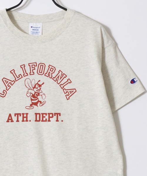 Champion(チャンピオン)の「Champion/チャンピオン コットンUSA カレッジロゴプリント ワンポイント刺繍 半袖Tシャツ/レディース(Tシャツ/カットソー・レディース・グレー/ネイビー/オートミール/ホワイト系その他/グリーン/ホワイト/ブルー系その他/オレンジ・L/M)」の12枚目の写真