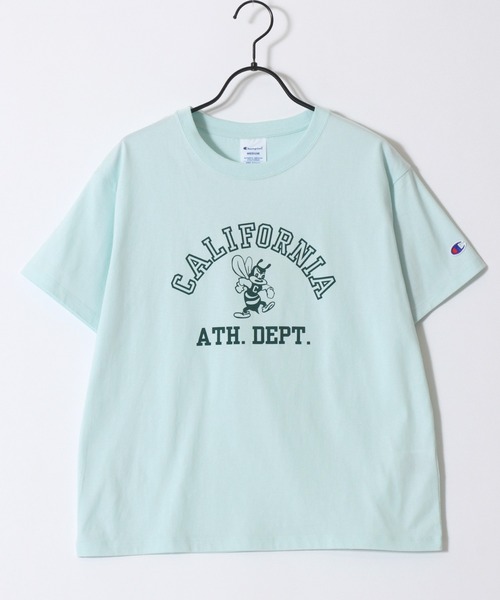 Champion(チャンピオン)の「Champion/チャンピオン コットンUSA カレッジロゴプリント ワンポイント刺繍 半袖Tシャツ/レディース(Tシャツ/カットソー・レディース・グレー/ネイビー/オートミール/ホワイト系その他/グリーン/ホワイト/ブルー系その他/オレンジ・L/M)」の21枚目の写真
