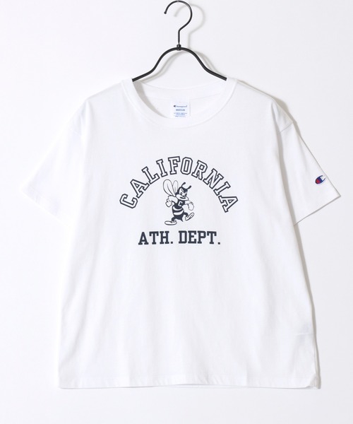 Champion(チャンピオン)の「Champion/チャンピオン コットンUSA カレッジロゴプリント ワンポイント刺繍 半袖Tシャツ/レディース(Tシャツ/カットソー・レディース・グレー/ネイビー/オートミール/ホワイト系その他/グリーン/ホワイト/ブルー系その他/オレンジ・L/M)」の17枚目の写真
