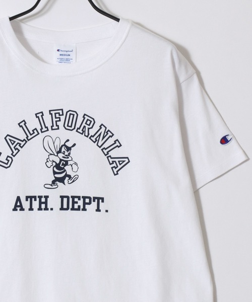 Champion(チャンピオン)の「Champion/チャンピオン コットンUSA カレッジロゴプリント ワンポイント刺繍 半袖Tシャツ/レディース(Tシャツ/カットソー・レディース・グレー/ネイビー/オートミール/ホワイト系その他/グリーン/ホワイト/ブルー系その他/オレンジ・L/M)」の9枚目の写真