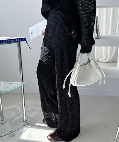 Ada.(エイダ)の「クラシカル レース パンツ(その他パンツ・レディース・ブラック/オフホワイト・FREE)」の2枚目の写真
