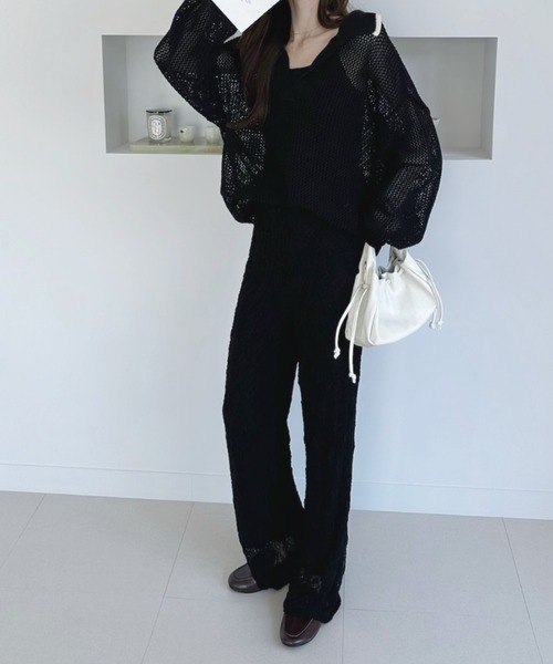 Ada.(エイダ)の「クラシカル レース パンツ(その他パンツ・レディース・ブラック/オフホワイト・FREE)」の9枚目の写真