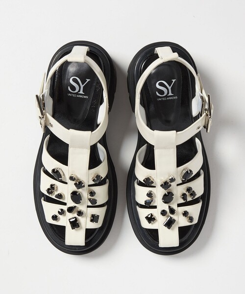 SY UNITED ARROWS(シーユナイテッドアローズ)の「<SY> ビジューグルカ サンダル75↑(サンダル・レディース・その他1/ブラック/オフホワイト・25.5cm/24.5cm/23.5cm/22.5cm)」の13枚目の写真