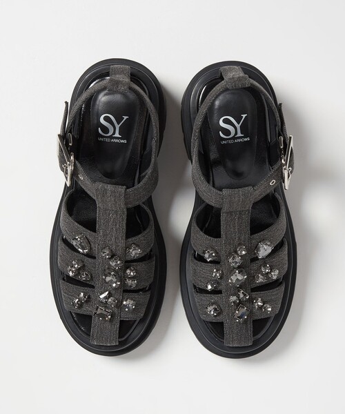 SY UNITED ARROWS(シーユナイテッドアローズ)の「<SY> ビジューグルカ サンダル75↑(サンダル・レディース・その他1/ブラック/オフホワイト・25.5cm/24.5cm/23.5cm/22.5cm)」の16枚目の写真