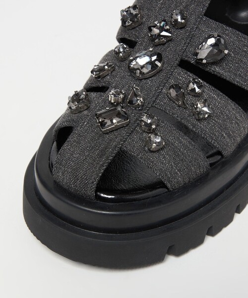 SY UNITED ARROWS(シーユナイテッドアローズ)の「<SY> ビジューグルカ サンダル75↑(サンダル・レディース・その他1/ブラック/オフホワイト・25.5cm/24.5cm/23.5cm/22.5cm)」の17枚目の写真