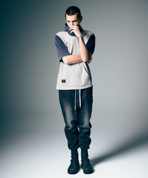 glamb(グラム)の「Aged Pile Hoodie / エイジドパイルフーディ(パーカー・メンズ・ブラック/ネイビー・S/M/L)」の11枚目の写真