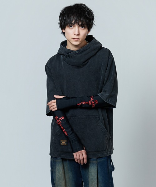glamb(グラム)の「Aged Pile Hoodie / エイジドパイルフーディ(パーカー・メンズ・ブラック/ネイビー・S/M/L)」の18枚目の写真