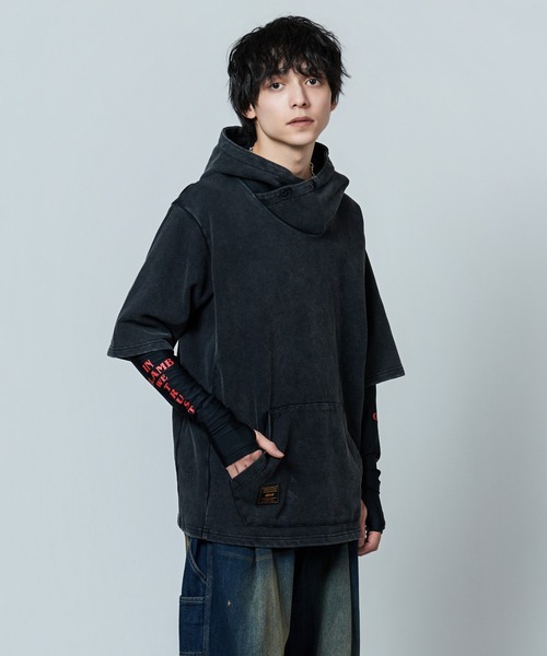 glamb(グラム)の「Aged Pile Hoodie / エイジドパイルフーディ(パーカー・メンズ・ブラック/ネイビー・S/M/L)」の19枚目の写真