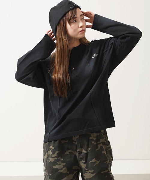 1111clothing(ワンフォークロージング)の「スプレー加工 ブロッキング ロングスリーブ Tシャツ / Spray-processed Blocking Long-Sleeve T-Shirt(Tシャツ/カットソー・メンズ・ホワイト/ブラック・M/L)」の18枚目の写真