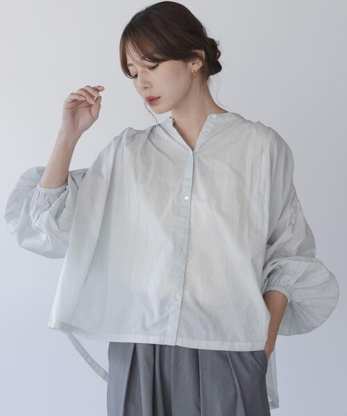 URBAN RESEARCH Sonny Label（アーバンリサーチサニーレーベル）の「エアリーコットンタックボリュームブラウス（シャツ/ブラウス・レディース・ミント/ピンク/オフホワイト・FREE）」の2枚目の写真