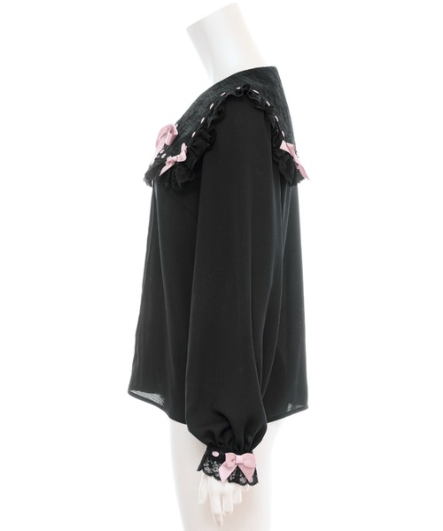 Secret Honey(シークレットハニー)の「はしごレースセーラーブラウス(シャツ/ブラウス・レディース・オフホワイト/ピンク/ブラック・MEDIUM)」の15枚目の写真