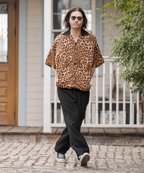 CAMBIO(カンビオ)の「mp14683-Crepe Wide Straight Pants ワイドストレートパンツ (CAM26SS-021)(その他パンツ・メンズ・ブラック/ホワイト/チャコール・L/M/S)」の8枚目の写真