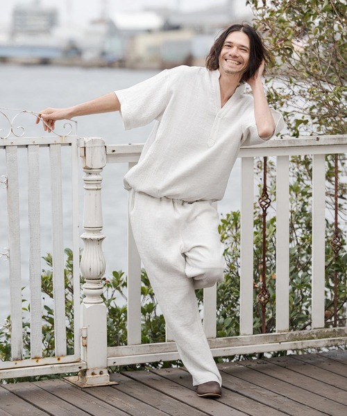 CAMBIO(カンビオ)の「mp14683-Crepe Wide Straight Pants ワイドストレートパンツ (CAM26SS-021)(その他パンツ・メンズ・ブラック/ホワイト/チャコール・L/M/S)」の20枚目の写真