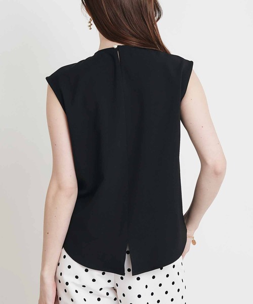 PICCIN（ピッチン）の「ダブルリボンノースリーブブラウス（シャツ/ブラウス・レディース・ブラック/オフホワイト・M）」の8枚目の写真