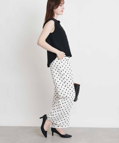 PICCIN（ピッチン）の「ダブルリボンノースリーブブラウス（シャツ/ブラウス・レディース・ブラック/オフホワイト・M）」の10枚目の写真