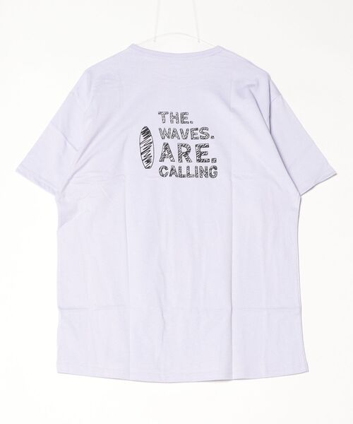 jeans-b 2nd(ジーンズベーセカンド)の「Jeans-b 2nd/ジーンズベーセカンド SUNSET BEACH Tシャツ フリーサイズ(Tシャツ/カットソー・メンズ・パープル/ブラック/オフホワイト・F)」の4枚目の写真