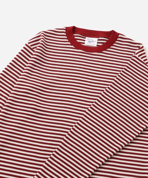 Saturdays NYC（サタデーズ ニューヨークシティ ）の「Robert P. Miller x Saturdays NYC CVC BD LS（Tシャツ/カットソー・メンズ・ワイン/チャコールグレー/ホワイト・L/XL/M）」の9枚目の写真